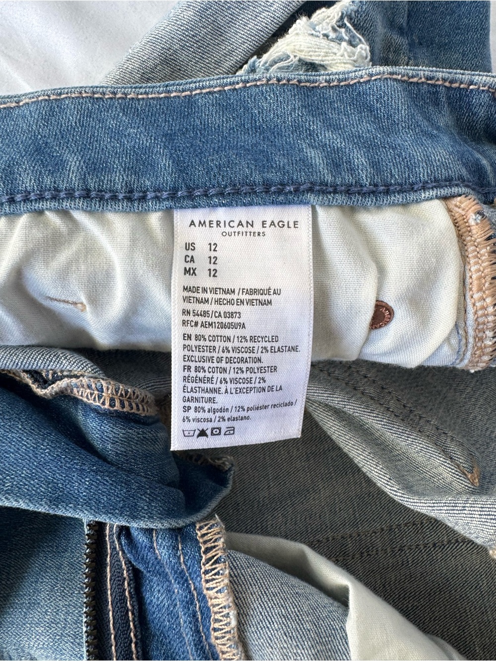 American Eagle Outfitters Next Level Stretch Curvy High-Rise Shortie Size 12 - Picture 9 of 11